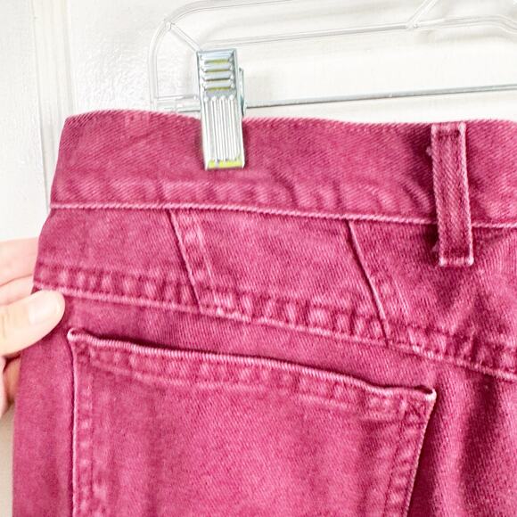 VTG LEE Burgundy Maroon Wine Colored High Waisted Mom Jeans Tapered Leg SEE NOTE - Picture 12 of 16